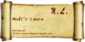 Moór Laura névjegykártya