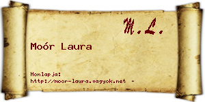 Moór Laura névjegykártya